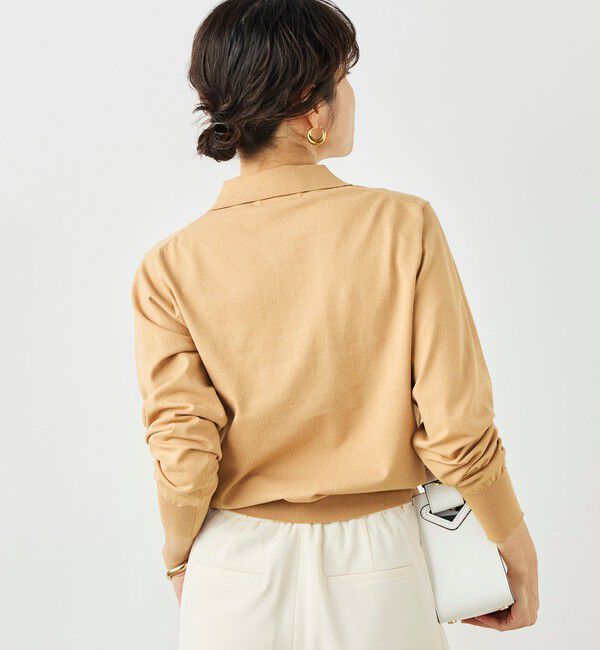 NOLLEY'S「《手洗い可能》コットンテックスポロニット」|ニット・セーター|