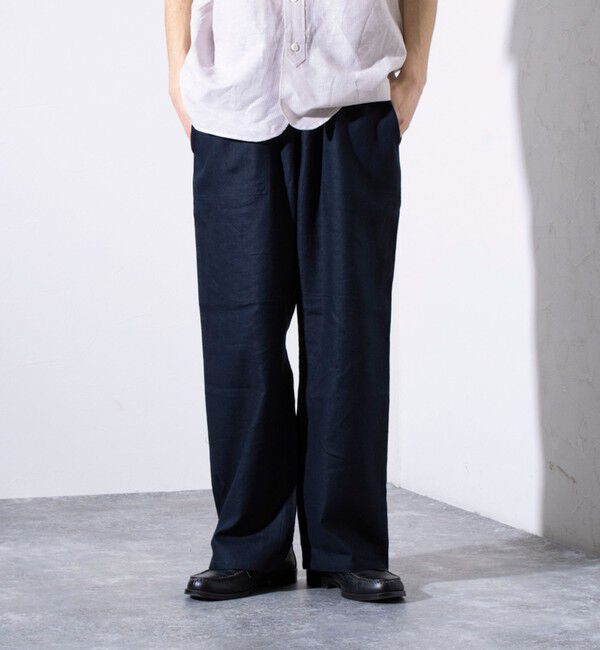 GLOSTER「【GEVACO/ゲバコ】コットンリネン イージーベイカーパンツ (無地/ストライプ)」|チノ|