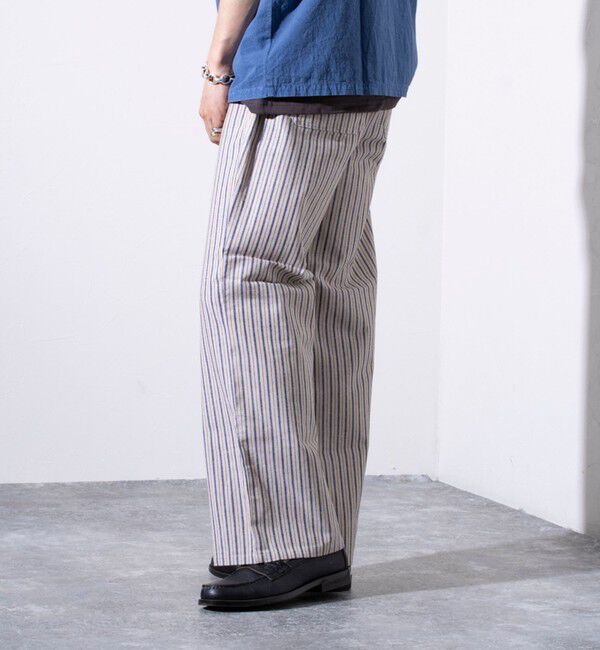 GLOSTER「【GEVACO/ゲバコ】コットンリネン イージーベイカーパンツ (無地/ストライプ)」|チノ|