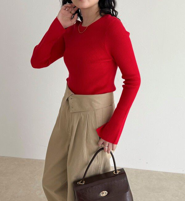 fredy emue「袖スリットリブニットプルオーバー」|ニット・セーター|