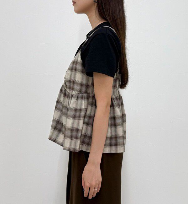 fredy emue「オンブレーチェックキャミビスチェ」|キャミソール|