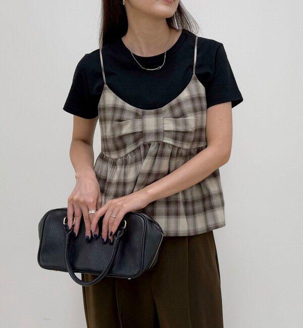 fredy emue「オンブレーチェックキャミビスチェ」|キャミソール|