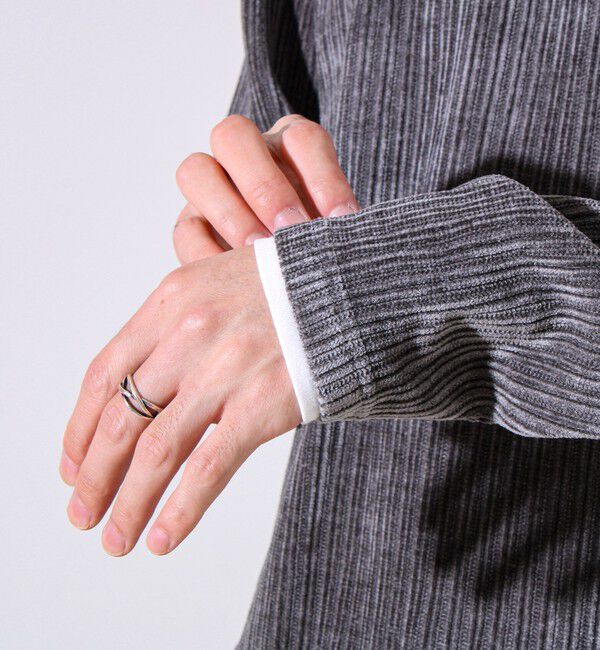 GLOSTER「【重ね着見えで即サマになる】カットコール フェイクレイヤードロンT」|Tシャツ・カットソー|