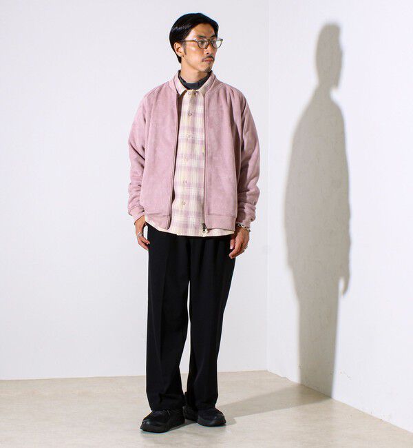 GLOSTER「【秋の新定番】フェイクスエードMA-1ジップブルゾン」|ブルゾン・スタジャン|