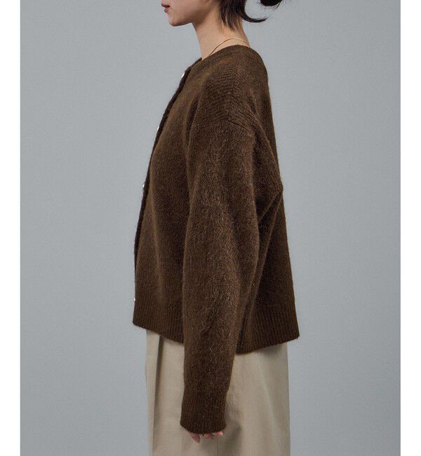 SALON adam et rope'「【WEB限定】2WAYニュアンスメタルボタンシャギークルーカーディガン 2」|カーディガン|