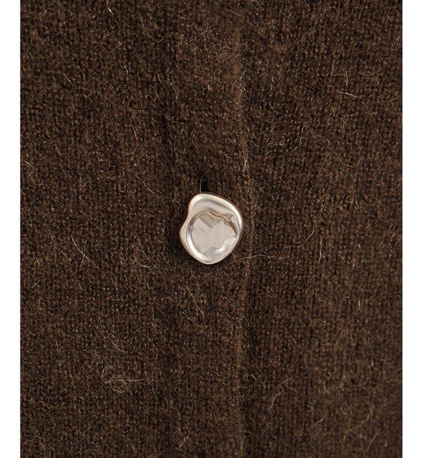 SALON adam et rope'「【WEB限定】2WAYニュアンスメタルボタンシャギークルーカーディガン 2」|カーディガン|