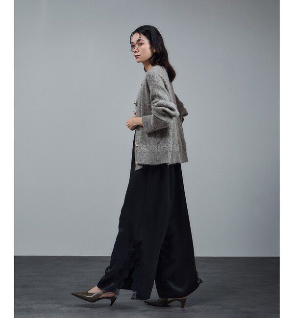 SALON adam et rope'「【WEB限定】2WAYニュアンスメタルボタンシャギークルーカーディガン 2」|カーディガン|