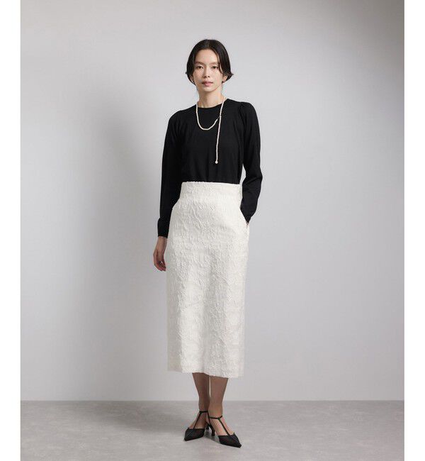ROPE「ジャガードタイトスカート/セットアップ対応」|スカート|