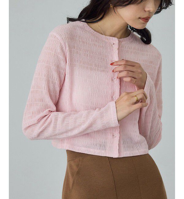 ROPE「ボタニカルダイコンパクトカーディガン/イージーケア・アンサンブル対応」|カーディガン|