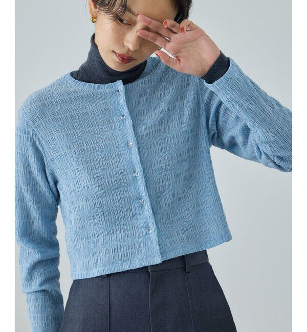 ROPE「ボタニカルダイコンパクトカーディガン/イージーケア・アンサンブル対応」|カーディガン|