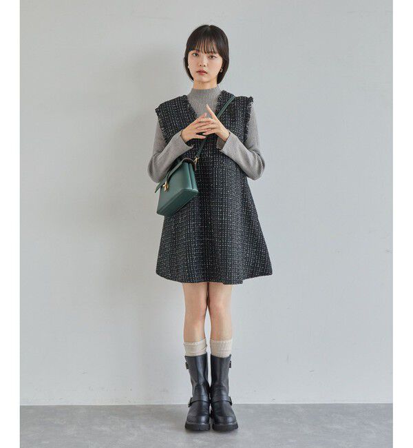 VIS「【新色追加】リブニットプチハイネックプルオーバー【低身長向けサイズ有】」|ニット・セーター|