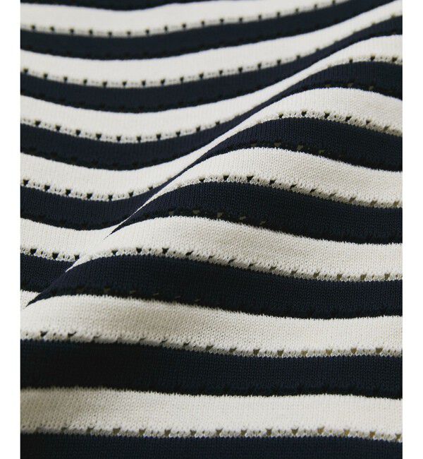 VIS「スキッパーフレンチスリーブアイレットニット」|ニット・セーター|