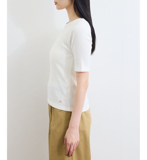 VIS「【前後2WAY】テレコ五分袖プルオーバー」|Tシャツ・カットソー|