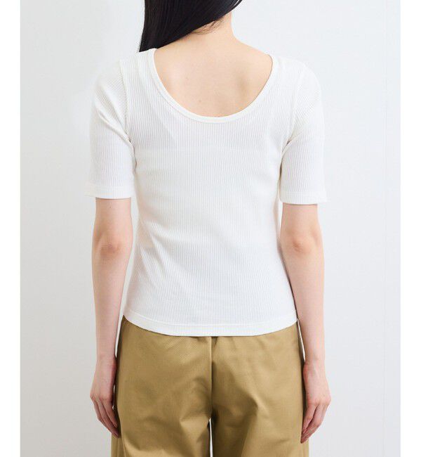 VIS「【前後2WAY】テレコ五分袖プルオーバー」|Tシャツ・カットソー|