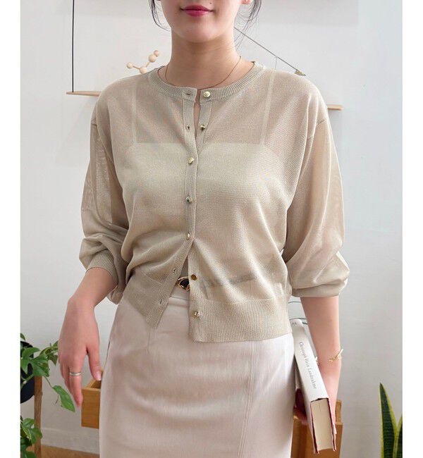 VIS「【WEB限定】ラメシアーカーディガン」|カーディガン|