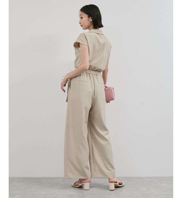 VIS「エアタン加工リラックスロンパース」|オールインワン|