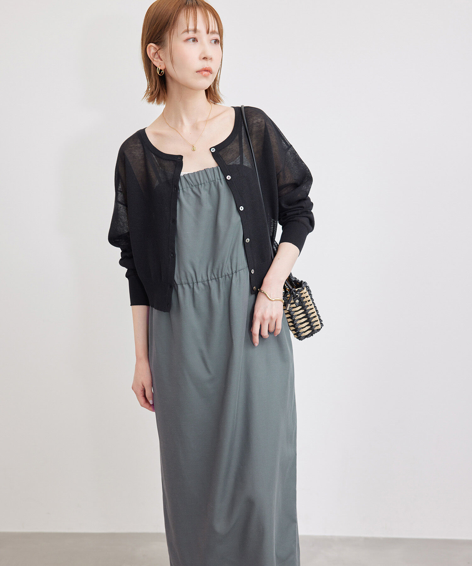 Rope&rsquo;Picnic「麻混キャミワンピース」|ワンピース|