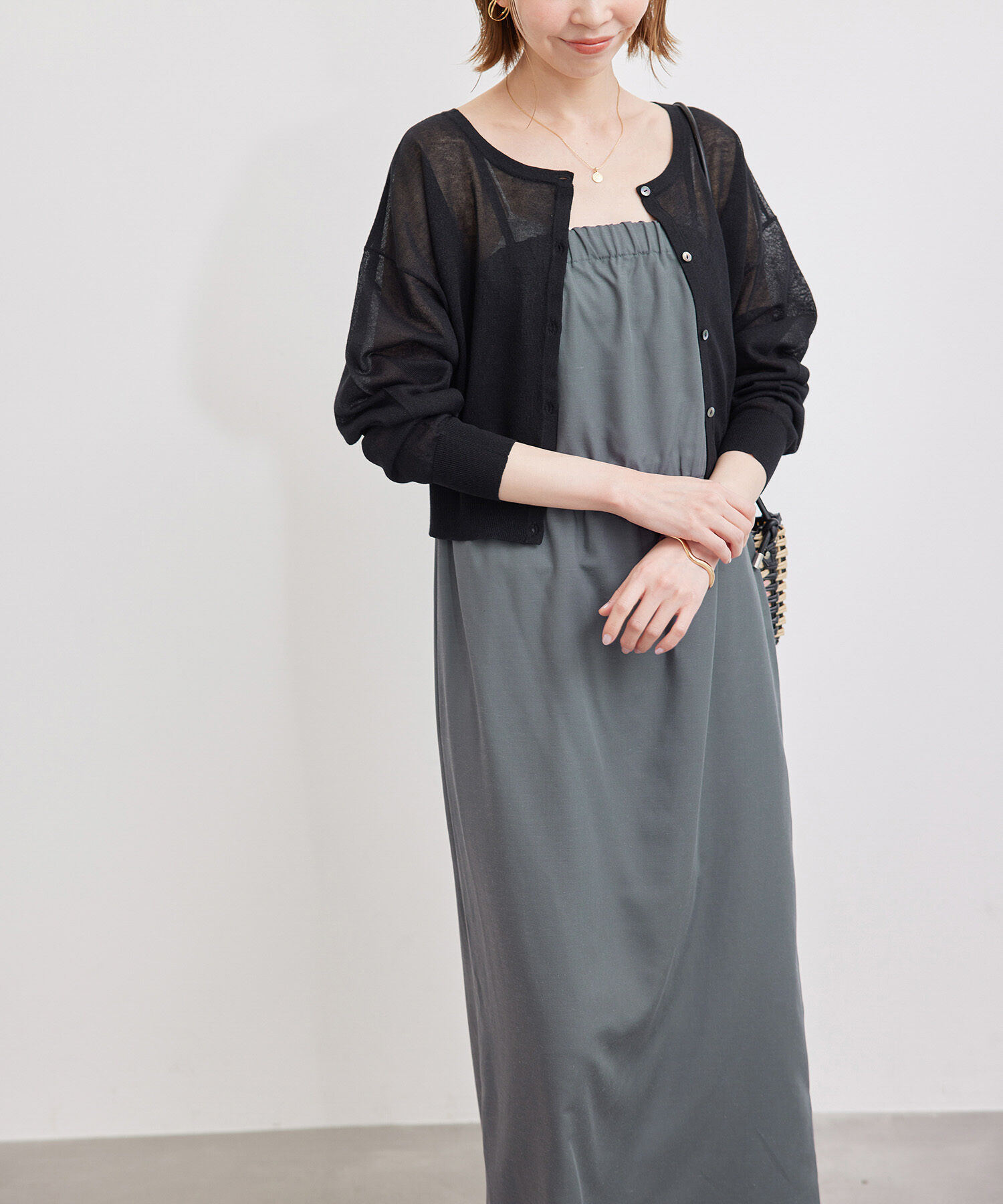 Rope&rsquo;Picnic「麻混キャミワンピース」|ワンピース|