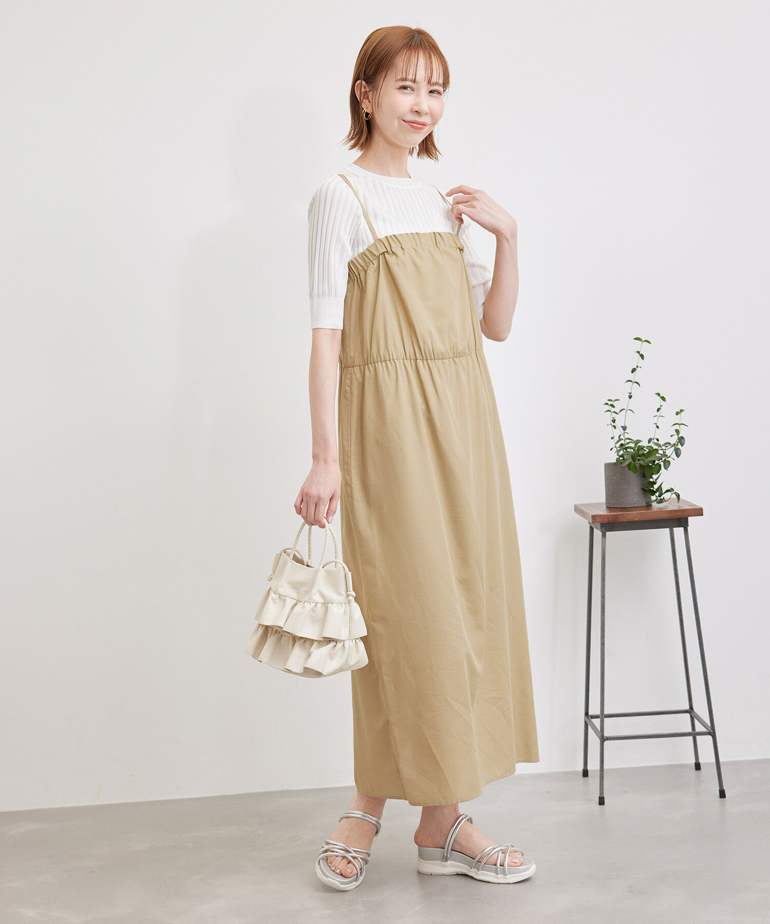 Rope&rsquo;Picnic「麻混キャミワンピース」|ワンピース|