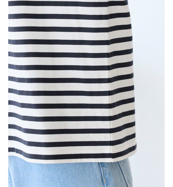 Rope&rsquo;Picnic「刺繍入りボーダーカットトップス」|Tシャツ・カットソー|