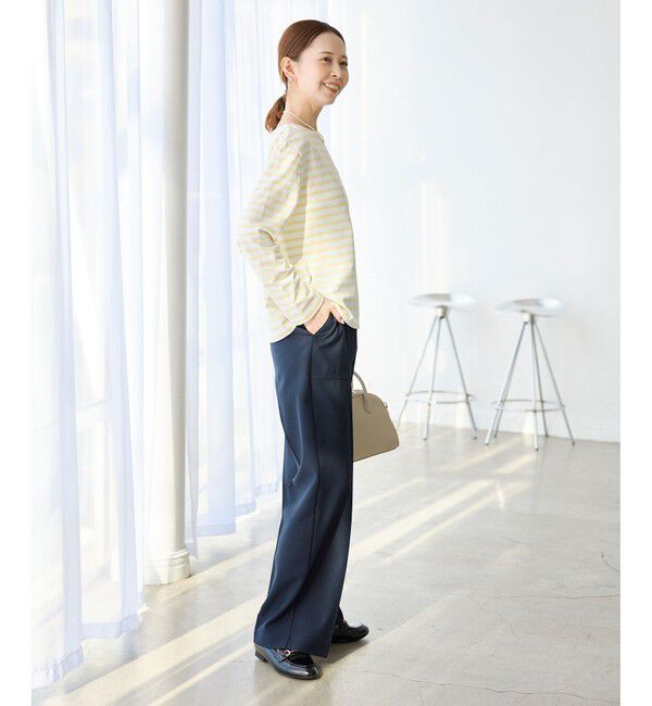 Rope&rsquo;Picnic「刺繍入りボーダーカットトップス」|Tシャツ・カットソー|