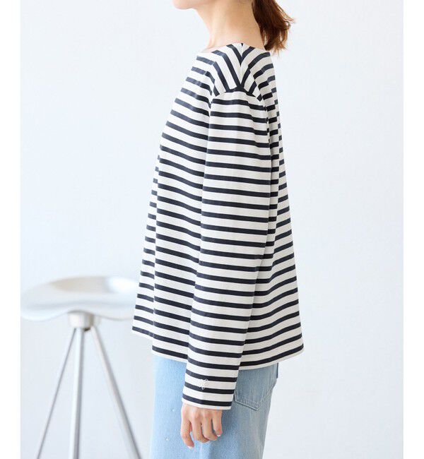 Rope&rsquo;Picnic「刺繍入りボーダーカットトップス」|Tシャツ・カットソー|