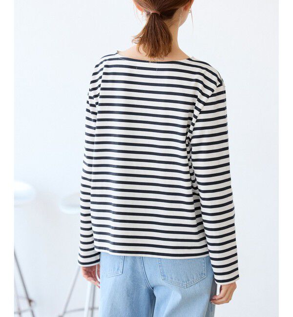 Rope&rsquo;Picnic「刺繍入りボーダーカットトップス」|Tシャツ・カットソー|