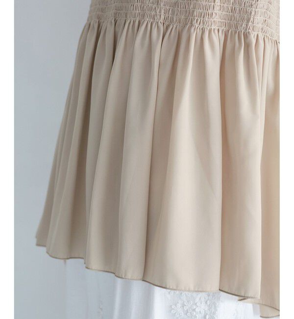 Rope&rsquo;Picnic「シャーリングビスチェ風ドッキングカットソー」|Tシャツ・カットソー|