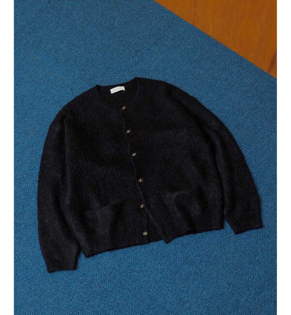 ADAM ET ROPE'「【定番】モヘアミックス オーバーサイズ クルーネックカーディガン / ユニセックス」|カーディガン|クロメイン