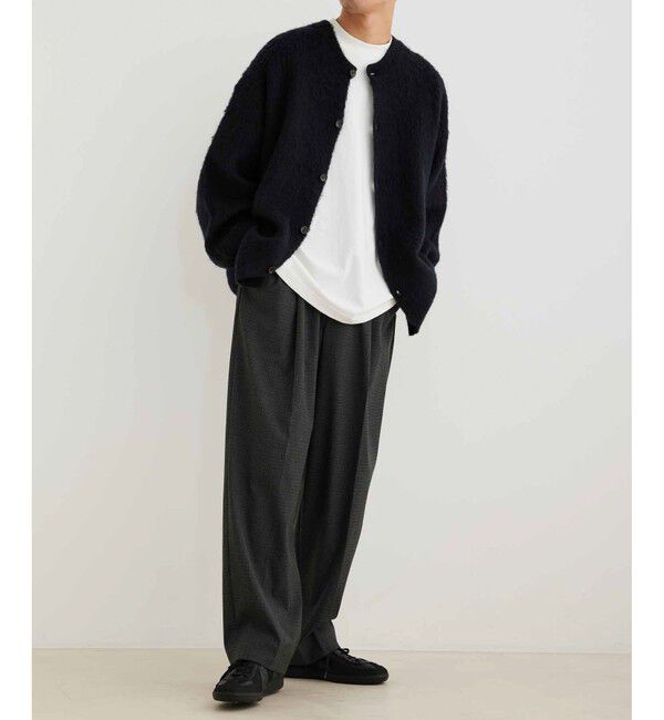 ADAM ET ROPE'「【定番】モヘアミックス オーバーサイズ クルーネックカーディガン / ユニセックス」|カーディガン|