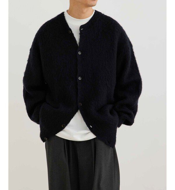 ADAM ET ROPE'「【定番】モヘアミックス オーバーサイズ クルーネックカーディガン / ユニセックス」|カーディガン|