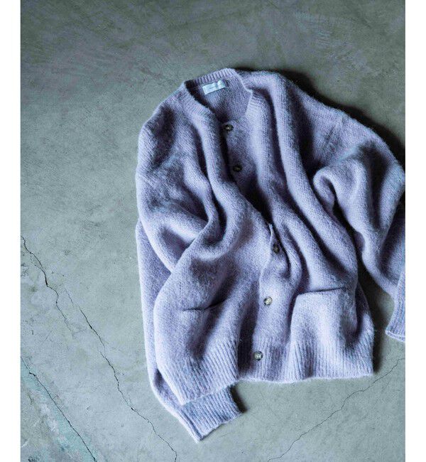 ADAM ET ROPE'「【定番】モヘアミックス オーバーサイズ クルーネックカーディガン / ユニセックス」|カーディガン|