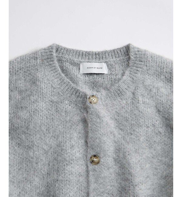 ADAM ET ROPE'「【定番】モヘアミックス オーバーサイズ クルーネックカーディガン / ユニセックス」|カーディガン|