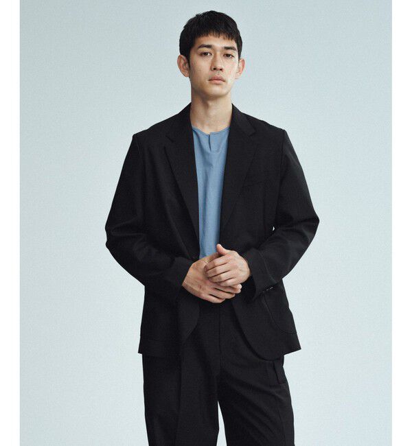 ADAM ET ROPE'「サマーウーステッド ボックスシルエット アンコンジャケット / セットアップ可能」|テーラードジャケット|