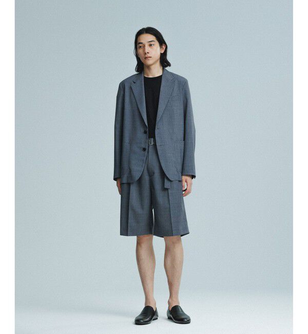 ADAM ET ROPE'「サマーウーステッド ボックスシルエット アンコンジャケット / セットアップ可能」|テーラードジャケット|