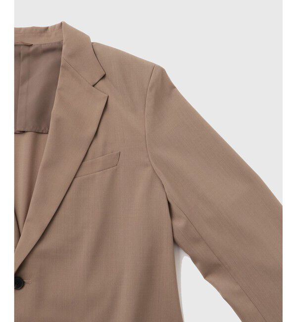 ADAM ET ROPE'「サマーウーステッド ボックスシルエット アンコンジャケット / セットアップ可能」|テーラードジャケット|