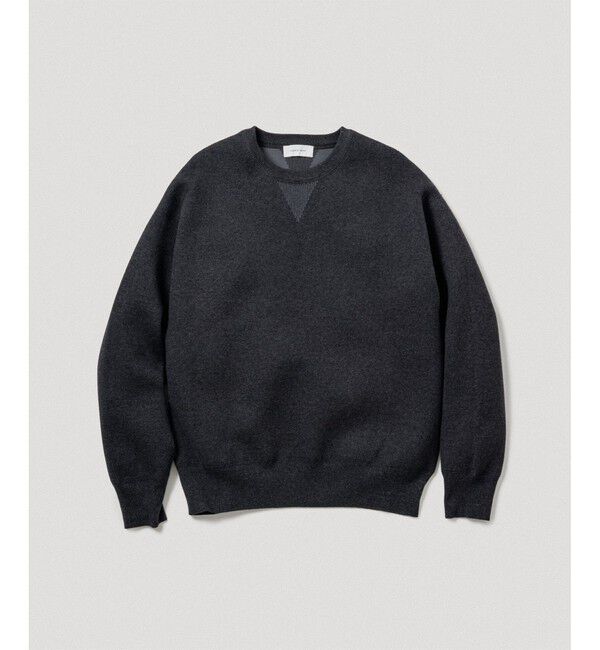 ADAM ET ROPE'「杢スウェット ニット プルオーバー」|ニット・セーター|チャコール(06)