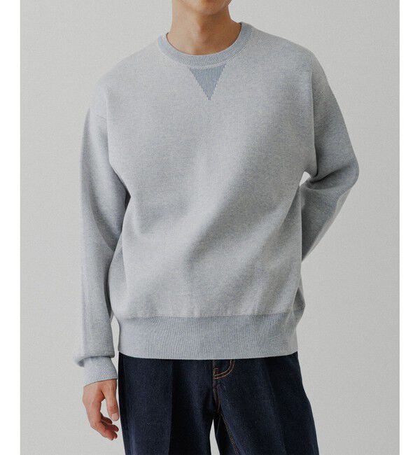 ADAM ET ROPE'「杢スウェット ニット プルオーバー」|ニット・セーター|