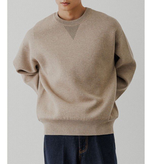 ADAM ET ROPE'「杢スウェット ニット プルオーバー」|ニット・セーター|