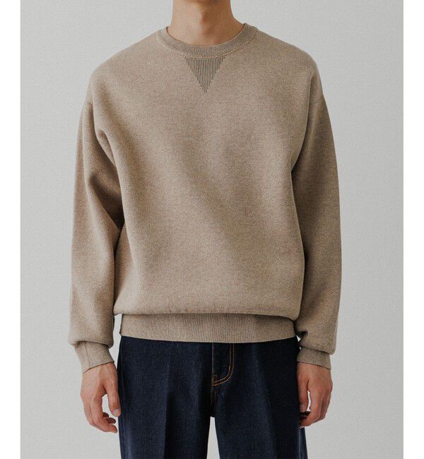 ADAM ET ROPE'「杢スウェット ニット プルオーバー」|ニット・セーター|