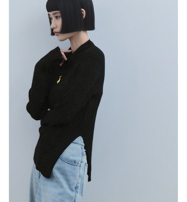 ADAM ET ROPE'「【WEB限定】・【定番人気】ハイネックラメニットプルオーバー」|ニット・セーター|