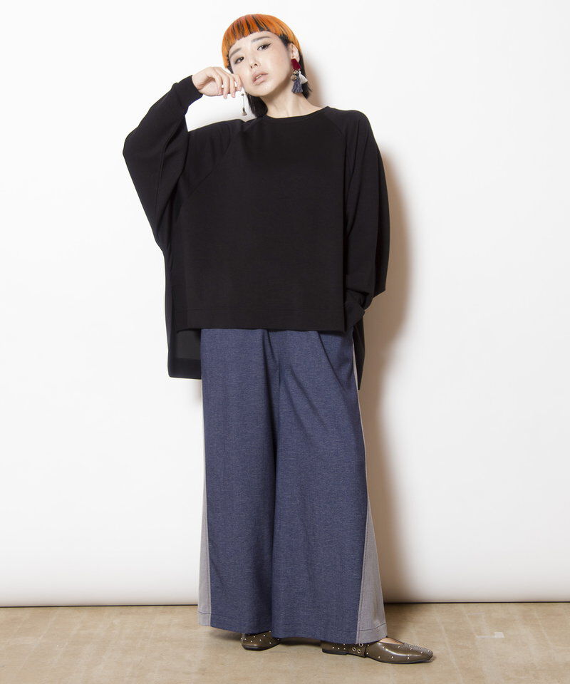  「バイカラーワイドパンツ」|その他|