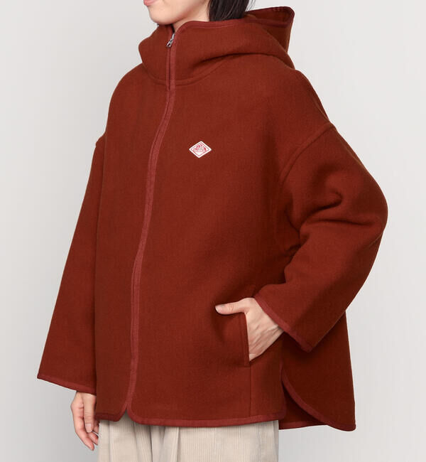 DANTON「DANTON | ウールメルトン フードブルゾン WOMEN」|テーラードジャケット|