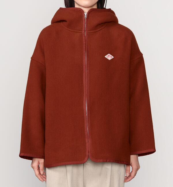 DANTON「DANTON | ウールメルトン フードブルゾン WOMEN」|テーラードジャケット|