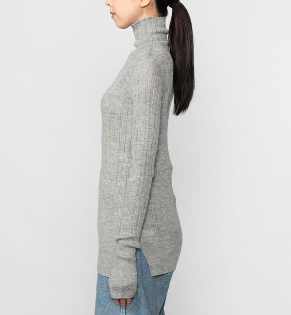 UNFIL「UNFIL | ベビーアルパカ ハイネックリブニット WOMEN」|ニット・セーター|