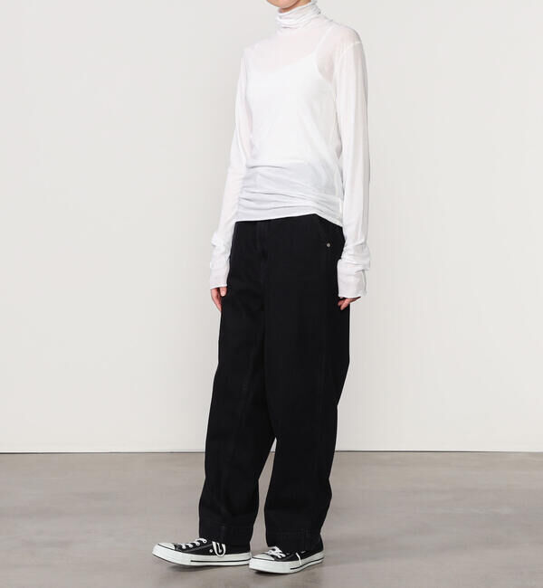 UNFIL「UNFIL | コットンシアージャージー ハイネック長袖Tシャツ WOMEN」|Tシャツ・カットソー|