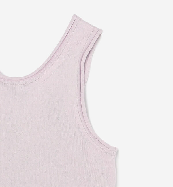 UNFIL「UNFIL | ブラッシュシルクコットン スリーブレストップ WOMEN」|Tシャツ・カットソー|