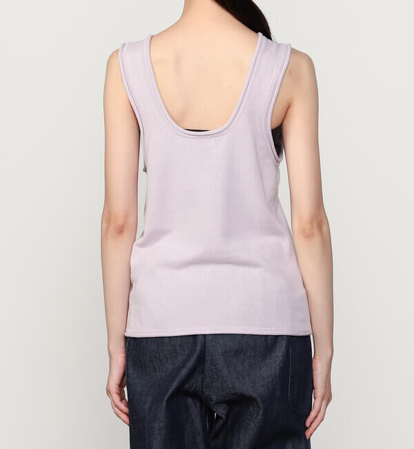 UNFIL「UNFIL | ブラッシュシルクコットン スリーブレストップ WOMEN」|Tシャツ・カットソー|