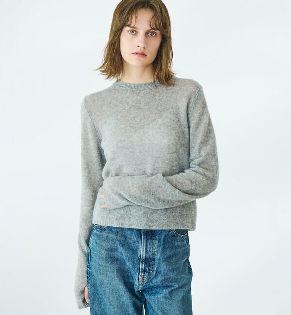  「ADAWAS |〈別注〉カシミヤ シアーセーター WOMEN」|ニット・セーター|