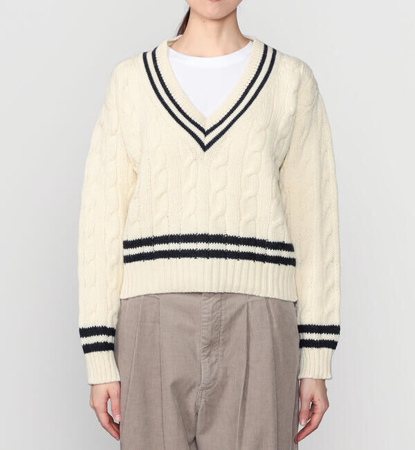  「James Charlotte | 〈別注〉 Vネック チルデンニットプルオーバー WOMEN」|ニット・セーター|